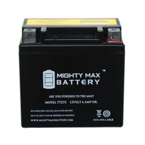 mighty max battery  volt  ah  cca rechargeable sealed lead acid sla powesports battery