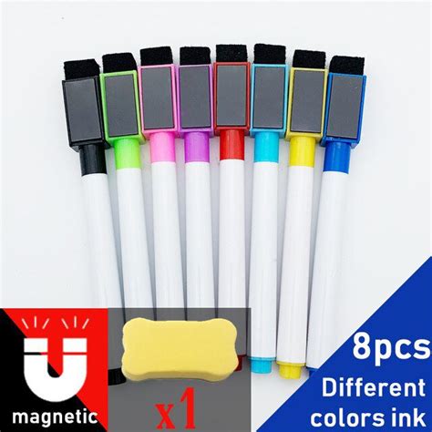8pcs Lot Colorful Black School Classroom Supplies Magnetic Whiteboard