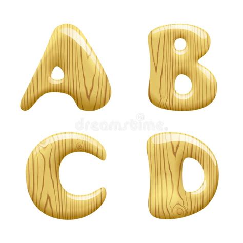 de houten brieven van het alfabet vector illustratie illustration
