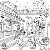 Coloring Halloween Pages Thomas Kids Cartoon Color Train Friends Printable Ghost Engine Print Tank Builder Bob Wendy Colouring Cute Candy sketch template