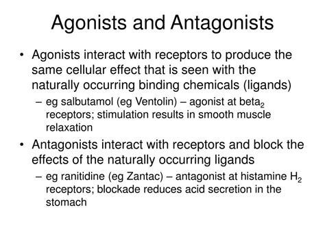 agonists  antagonists powerpoint