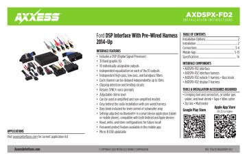 metra ax dspx fd car audio processor installation guide manualzz