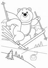 Skiing Ausmalbild Colorier Raskrasil Sotchi sketch template