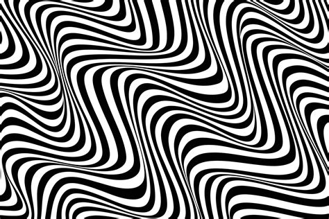 optical illusion art abstract wavy stripe flow background black  white lines pattern design