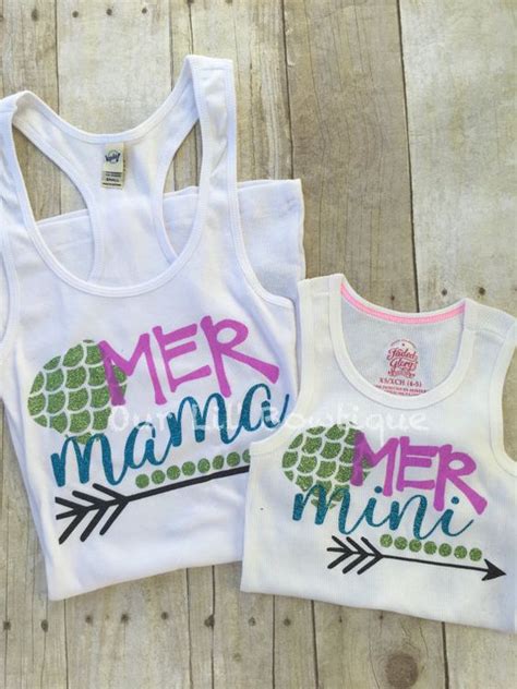 mermaid mommy and me tank top mommy and me tanks mer mama mer mini