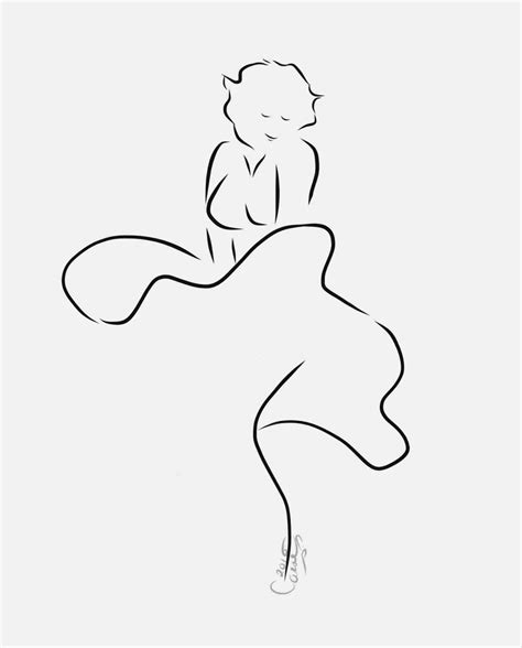 Marilyn Monroe Drawing Outline At