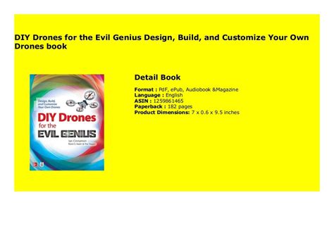 diy drones   evil genius design build  customize   drones book