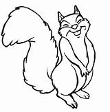Squirrel Coloring Drawing Clipart Cartoon Outline Easy Smiling Pages Funny Squirrels Printable Draw Cute Color Clip Flying Drawings Getdrawings Gray sketch template