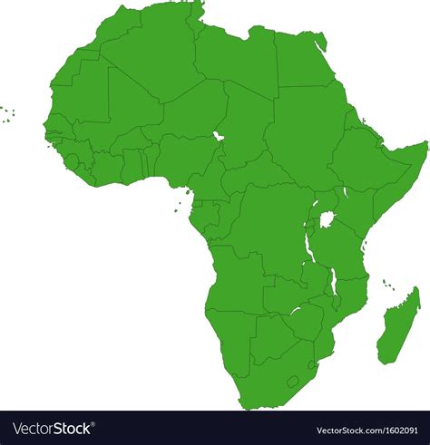 green africa map royalty  vector image vectorstock