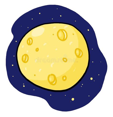 full moon cartoon stock illustration illustration  full