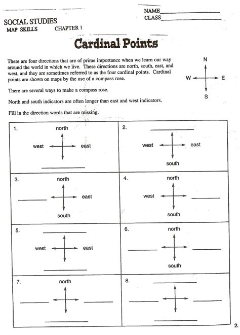 cardinal points activity kids social studies social studies maps