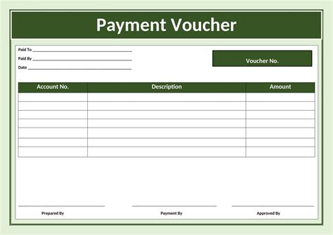 cash payment voucher template    word docx