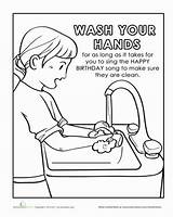 Coloring Hand Hygiene Washing Pages Kids Sheets Worksheets Preschool Hands Kindergarten Book Wash Lessons Personal Worksheet Colouring Education Print Animal sketch template