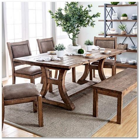 touch  rustic dining room table   house