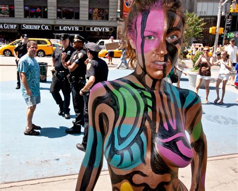 Artist Paints Naked Models In Times Square For ‘only In