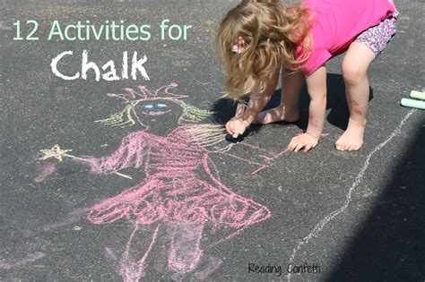 activities  chalk kids  op reading confetti