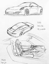 Porsche Drawing Car Foose Chip Drawings Prisma Cars Sketch Getdrawings Spyder Carera Kim Paper sketch template