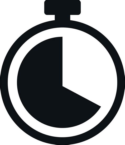 Icono De Cronómetro Temporizador Reloj Diseño Plano Sencillo Arte