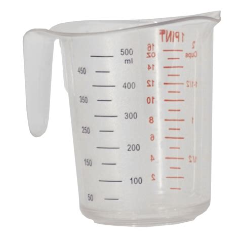 qt  ml clear polycarbonate measuring cup omcan