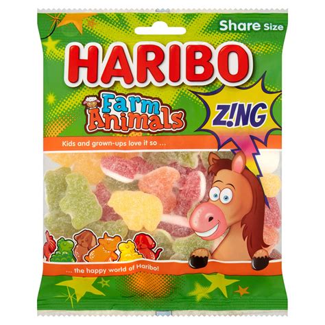 haribo farm animals zing bag  sweets iceland foods