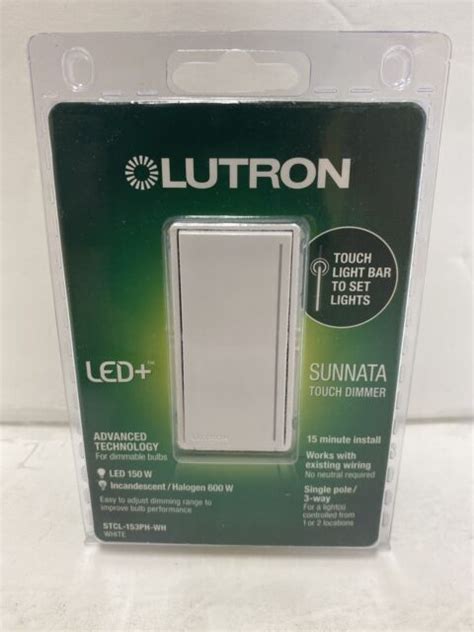 lutron sunnata touch dimmer  white led advanced technology ebay