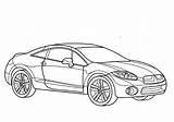 Mitsubishi Eclipse Coloring Pages Color Template sketch template