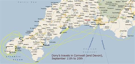 cornwall map england