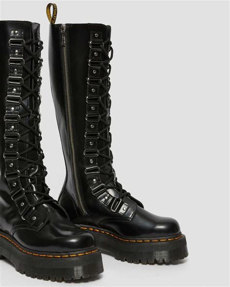 xl womens leather knee high platform boots dr martens