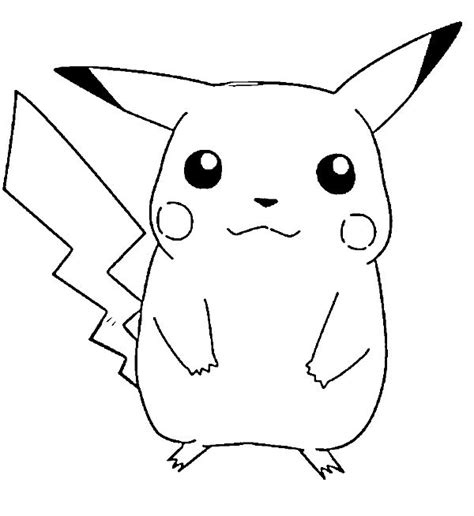 print cute pikachu pokemon coloring page   cute pikachu