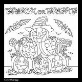 Halloween Coloring Pages Therapy Color Colouring Myself Relaxing Colored App Using Fun So sketch template