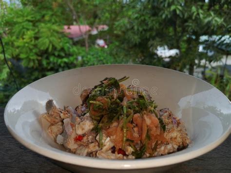 traditional kadazan cuisine in sabah borneo stock image