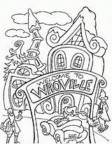 Coloring Seuss Dr Pages Whoville Printable sketch template