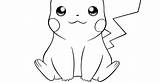 Pikachu Thunderbolt Coloring sketch template