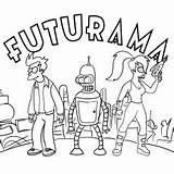 Coloring Cartoon Pages Futurama Printable Color Cat Kids Sheets Felix Guy Family Toddler Will sketch template