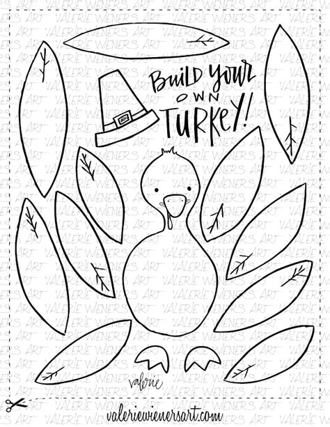 printable thanksgiving crafts  kids design corral