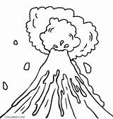 Explosion Coloring Getdrawings Volcanic sketch template