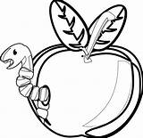 Apple Clipart Rotten Clip Cartoon Worm Drawing Mango School Teacher Line Cliparts Pie Rg Clipartmag Library Basket Kid Paintingvalley Clipground sketch template