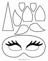 Masks Antifaz Unicornio Eyelashes Simplemomproject Makalenin Kaynağı sketch template