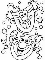 Carnival Coloring Kids Pages Simple sketch template