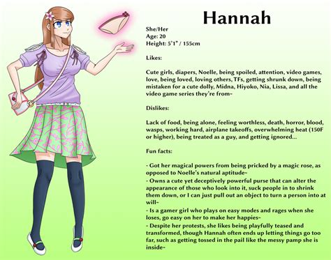 Hannah Oc Sheet By Noelle And Hannah On Deviantart