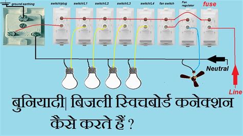 basic electrical switchboard wiring  hindi youtube
