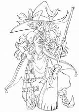 Coloring Anime Pages Printable Halloween Adult Detailed Witch Adults Fantasy Manga Colouring Girl Sheets Print Results Search Girls Color Cute sketch template