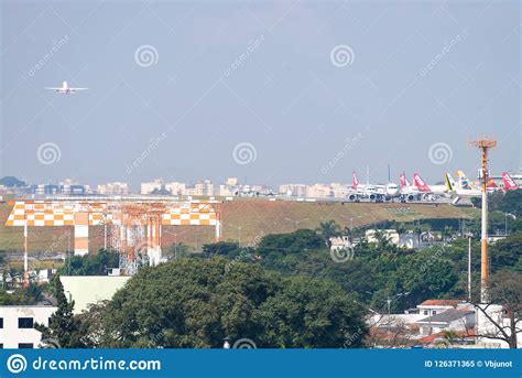 Airplanes Landing At Congonhas Airport In Sao Paulo