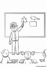 Coloring Pages Teacher Male Printable Drawing sketch template