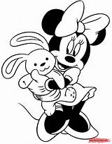 Minnie Mouse Coloring Pages Stuffed Bunny Disneyclips Funstuff sketch template