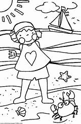 Summer Pages Coloring Kids Colouring sketch template