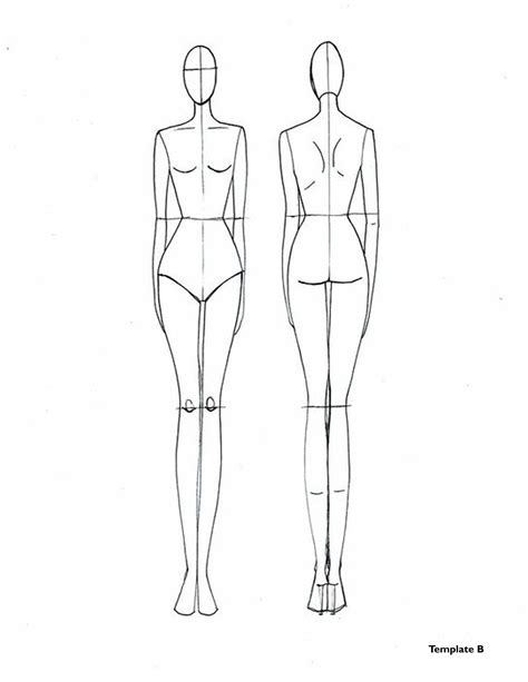 fashion design croquis template female  sizes lupongovph