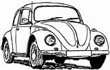 Bug Vocho Beetle Dibujar Escarabajo Passat Coches Käfer Carros Seleccionar Carro sketch template