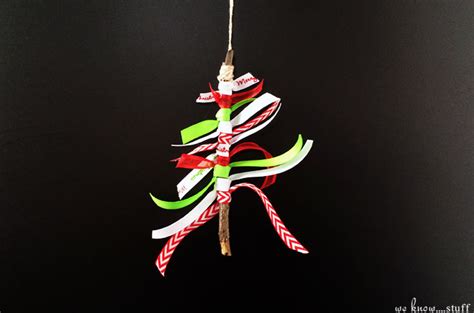 diy stick christmas tree ornament   stuff