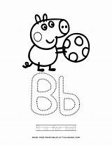 Peppa Printables Tracing Tulamama Letters Traceable sketch template